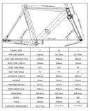 XFIXXI VÉLO VITE Low Pro Track Bike Limited Edition geometry chart and sizing guide