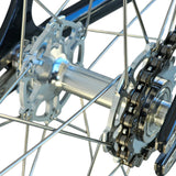 XFIXXI VÉLO VITE double fixed rear hub and cog close-up in black