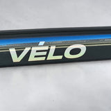 XFIXXI VÉLO VITE Low Pro Track Bike logo detail in blue and black