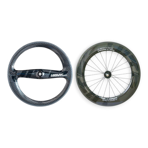 fixed gear carbon wheelset XFIXXI AERIUM Deep Dish Carbon Wheelset | Track | Fixie
