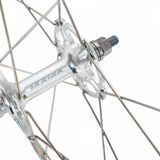 XFIXXI VITE V2 700C Aluminum Track Wheelset - Silver - Double Fixed Rear Track Hub - Close-Up