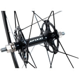 XFIXXI VITE V2 700C Aluminum Track Wheelset - Black Double Fixed Rear Track Hub Close Up