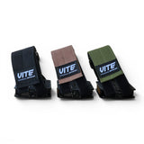 XFIXXI VITE pedal straps available in Midnight Black, Safari, and Sandstone