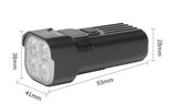 Ultra High-Power Front Cycling LED Torch - by XFIXXI Bikes Canada - dimension