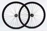 700C Wide Profile High Performance Fixie / Single Speed Bike Wheelset - black