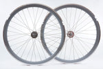 700C Wide Profile High Performance Fixie / Single Speed Bike Wheelset - silver