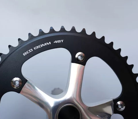TSELF 48T Hollow Tech Crank set with Bottom Bracket - by XFIXXI - close up