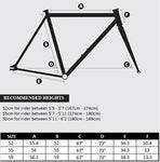 Warehouse Deals - Chromoly Steel Fixie Frame Set - dimensions - by XFIXXI bikes 