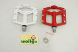 XFIXXI - Wellgo FG-1 Magnesium Large Platform Pedal (Red / White)