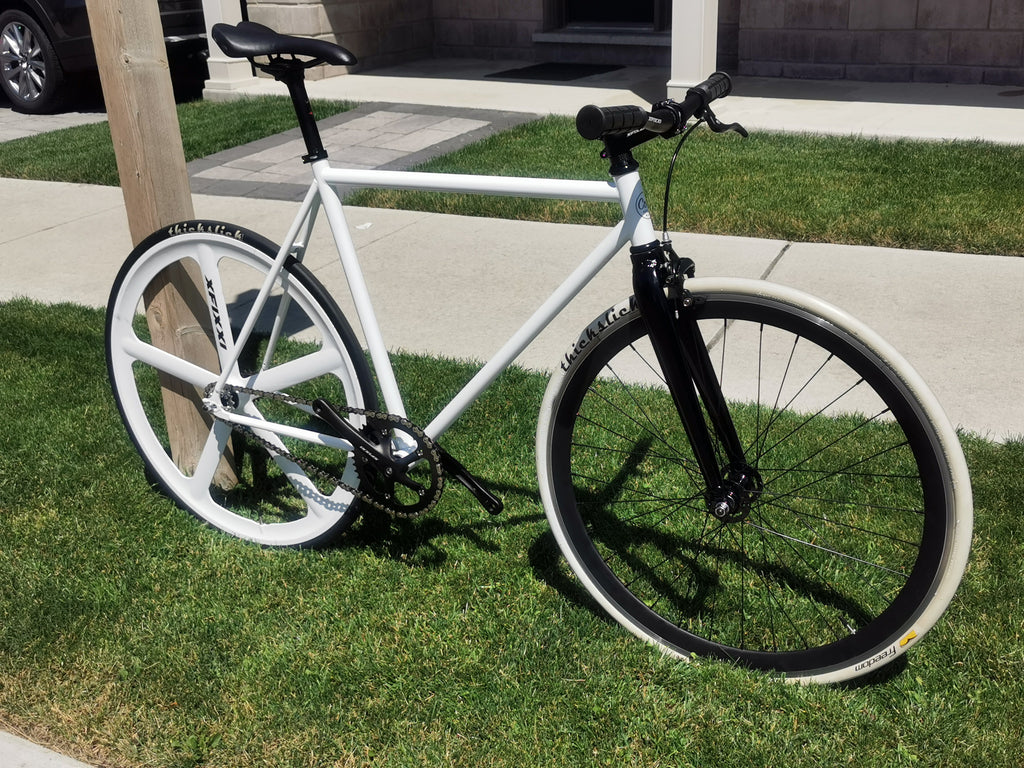 fixed gear bike for sale Pre-owned Chromoly Fixie Bike Sale - Gloss white (Size 55)