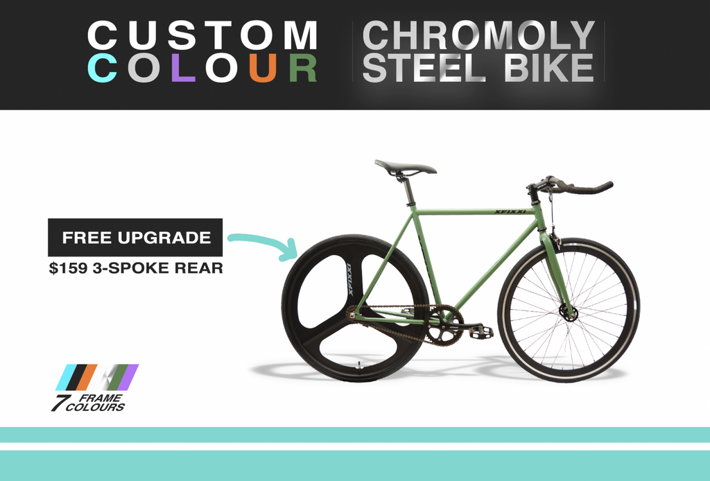 XFIXXI Chromoly Steel Fixie Single Speed Bike Custom Colour