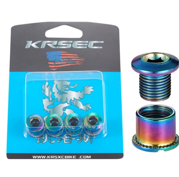 4 of Oil Slick Finish Chain Ring Bolts Set xFixxi Single Gear Parts XFIXXI BIKES ONLINE STORE