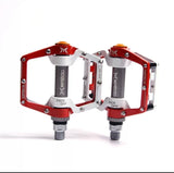 XFIXXI - Anti-Slip Dual Bearing Oversized Platform Pedals - red