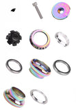 Oil Slick Integrated Head bearing, frame and ring Set - all rings