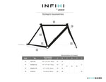 INFINI - IFN09 - Turquoise Royale - By XFIXXI BIKES - Sizing and Geometries