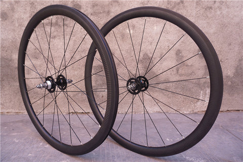 3K Carbon Fibre Fixie Wheel Set 700C - by xfixxi bikes
