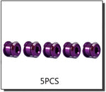 CNC Aluminum Chain-ring Bolts (Set of 5) - by xfixxi bikes - purple