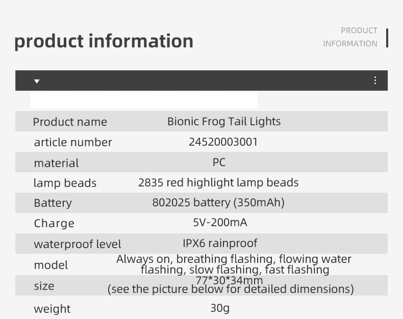 Bionic Frog Design LED Bicycle Tail Light | XFIXXI Sport – XFIXXI BIKES ...