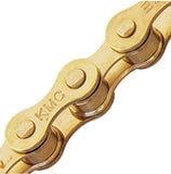 KMC S1 Gold Single Speed Chain 1/2 x 1/8 112 Links Close-Up