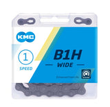 KMC Bike Chain B1H 1/2 ” x 1/8″ silver/black (98 links) - by xfixxi canada