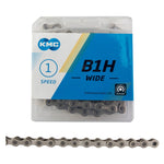 KMC Bike Chain B1H 1/2 ” x 1/8″ silver/black (98 links) - by xfixxi canada