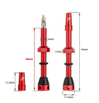 Tubeless Tire Valve Stem (60 mm) - Set of 2 - by XFIXXI  - dimensions